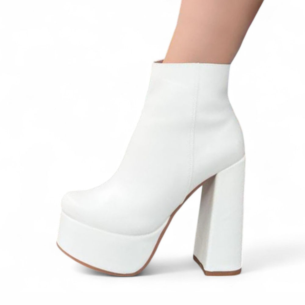 BOTIN MUJER TACO 15 FIESTA 1299 5C-75 COLOR BLANCO - 1
