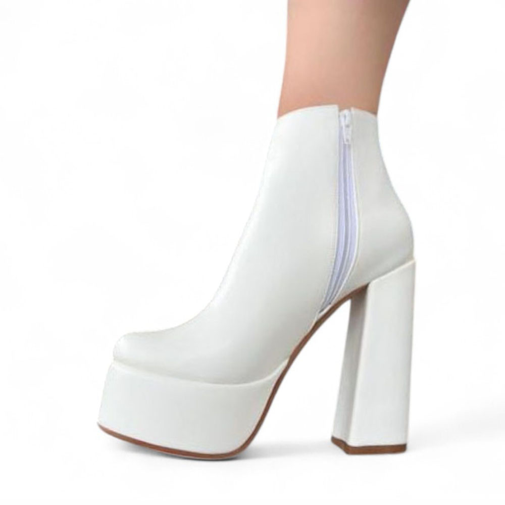BOTIN MUJER TACO 15 FIESTA 1299 5C-75 COLOR BLANCO - 2