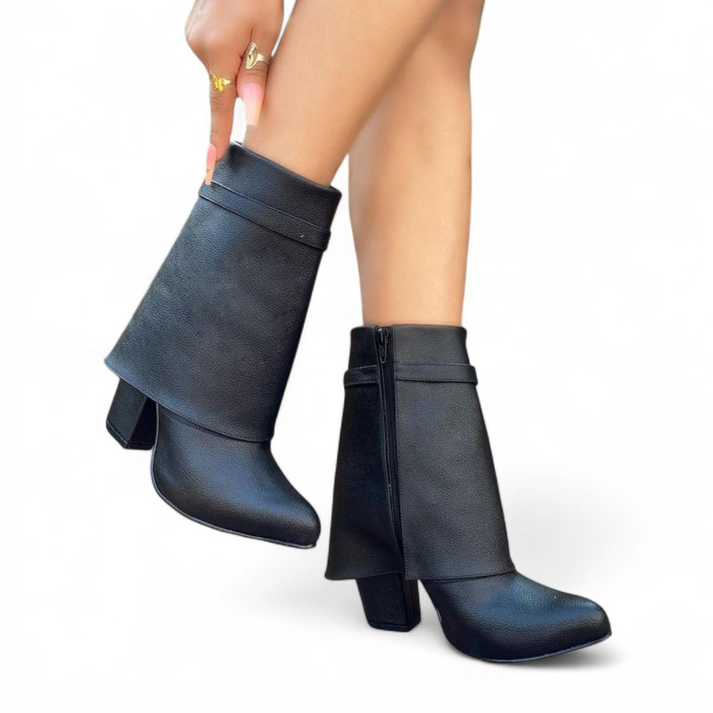 BOTA MUJER HAWAI BAJA TACO 9 1299 5C-85 COLOR NEGRO - 4