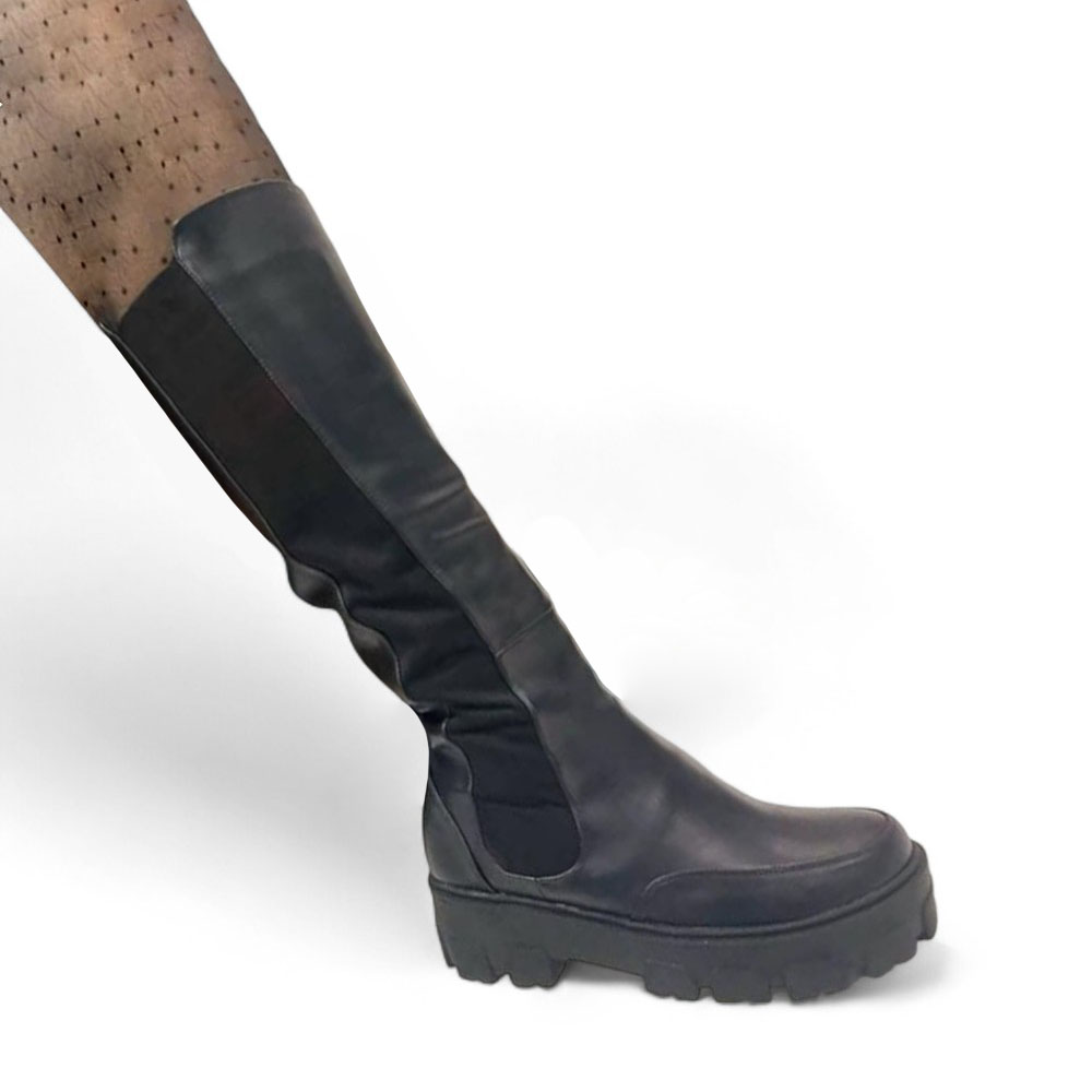 BOTA MUJER REFUERZO TALON 1299 5C-75 COLOR NEGRO - 1