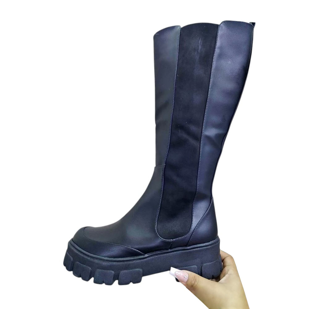 BOTA MUJER REFUERZO TALON 1299 5C-75 COLOR NEGRO - 2