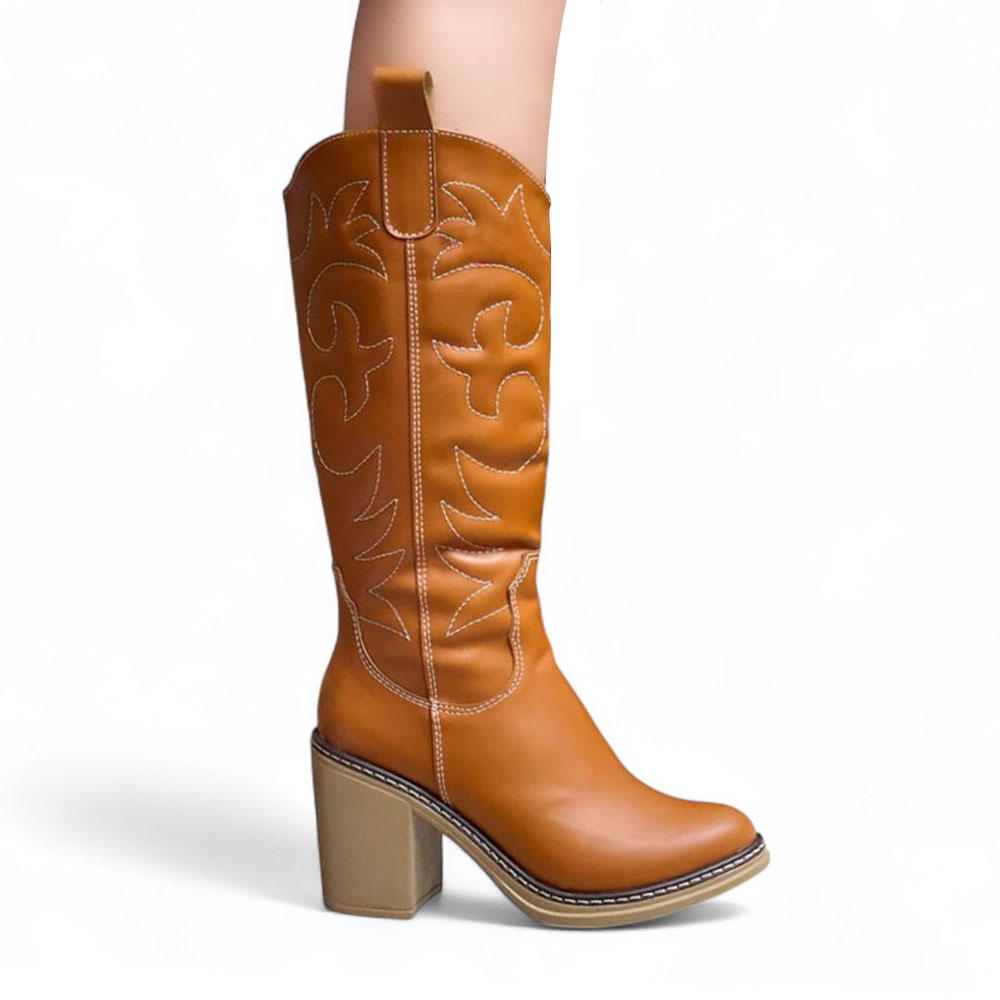 BOTA MUJER TEXANA EAGLE 1299 5C-95 COLOR NARANJA - 1