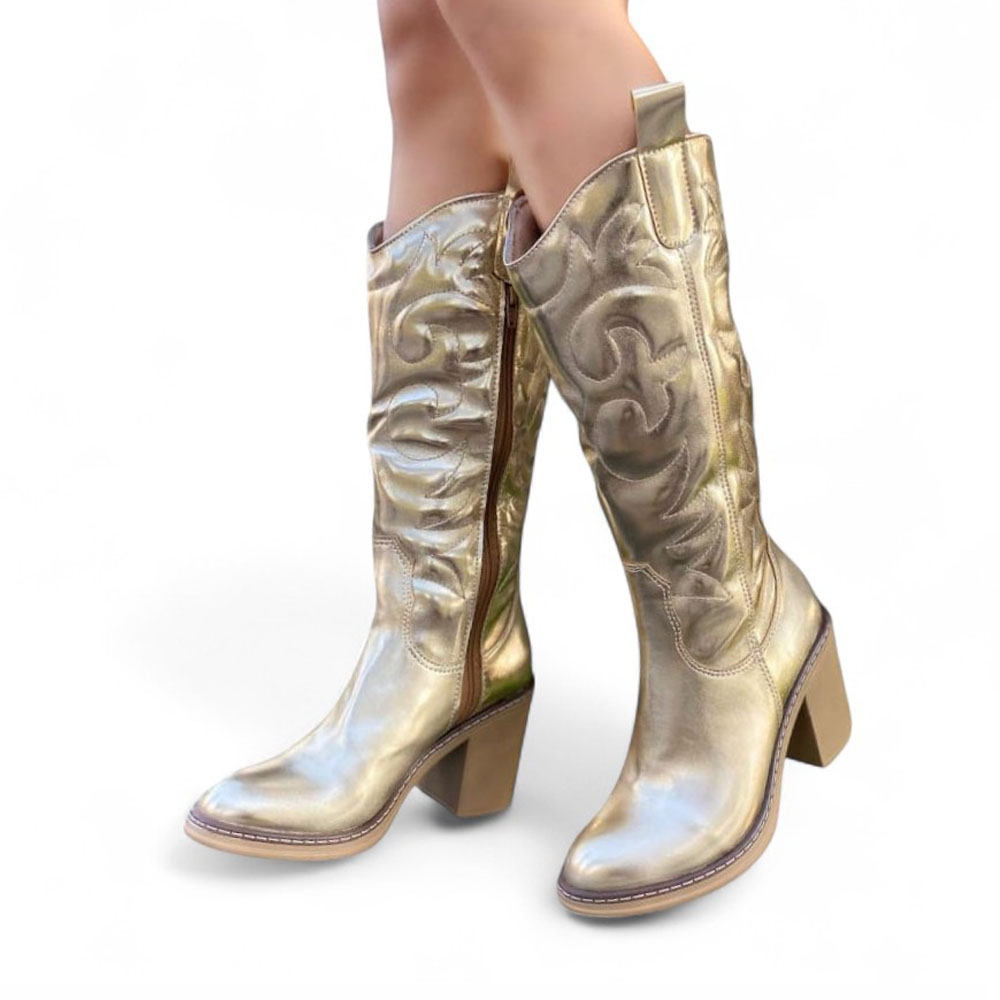 BOTA MUJER TEXANA EAGLE 1299 5C-95 COLOR DORADO - 2