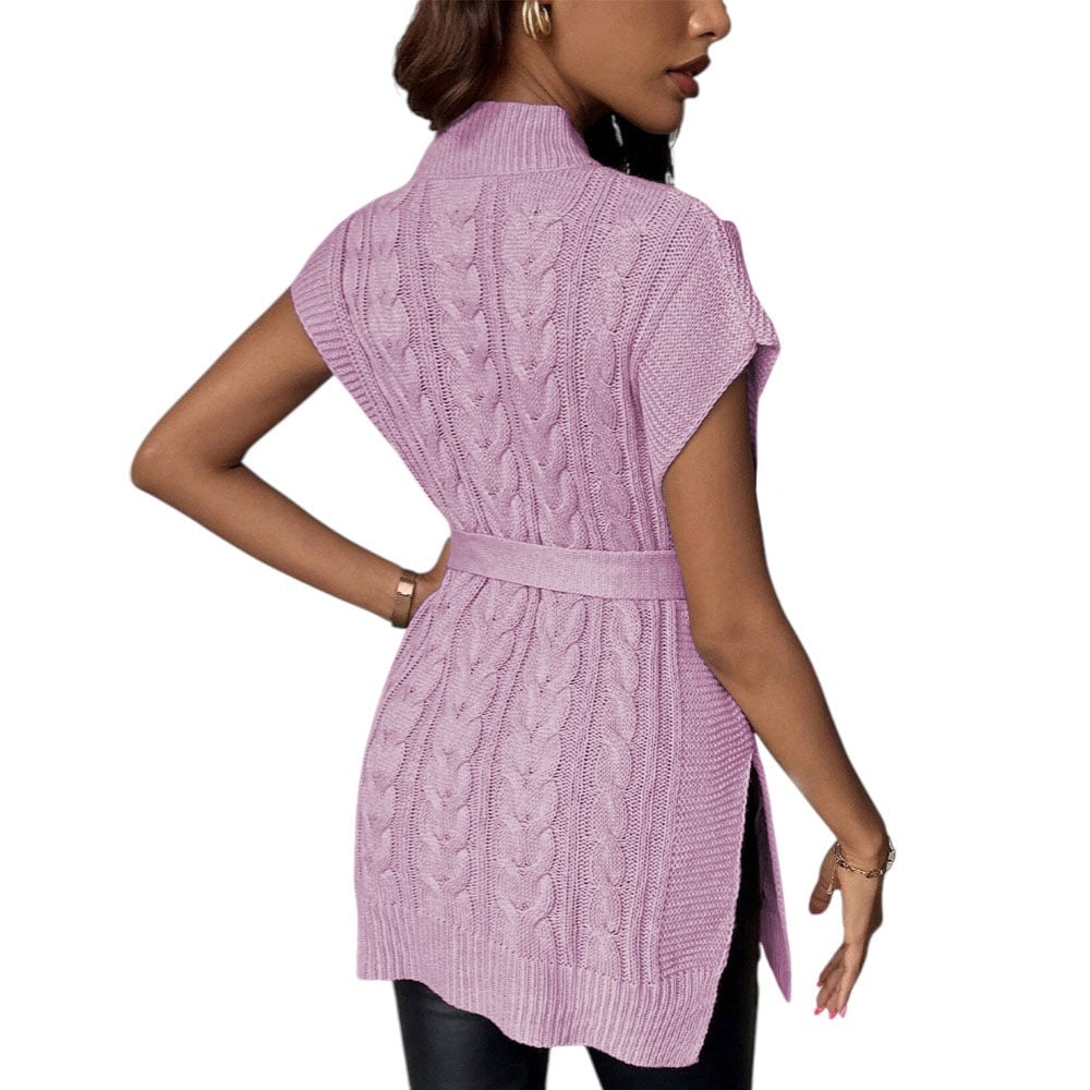CHOMPA MUJER DRALOM LANA LAZO INCLUIDO DOBLE ABERTURA 127G-30 COLOR ROSA - 3
