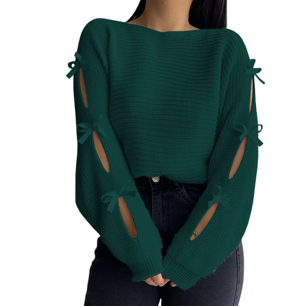 CHOMPA MUJER 359G-23 HILO TACTO CON CINTAS COLOR VERDE - 2