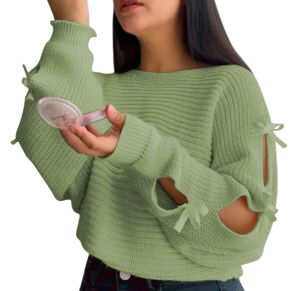 CHOMPA MUJER 359G-23 HILO TACTO CON CINTAS COLOR VERDE OLIVO - 2