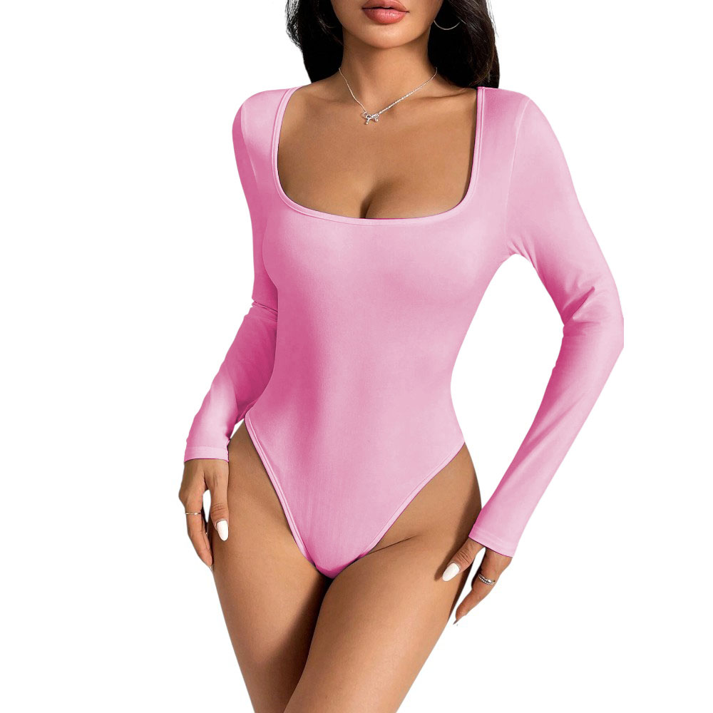 BODY MANGA LARGA ANASOTLUC-17 RIB COLOR ROSA - 1