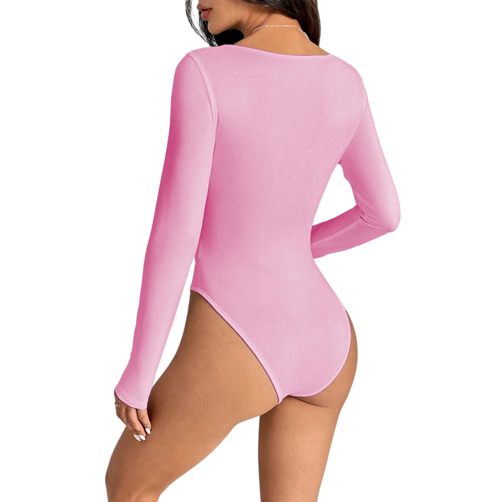 BODY MANGA LARGA ANASOTLUC-17 RIB COLOR ROSA - 2
