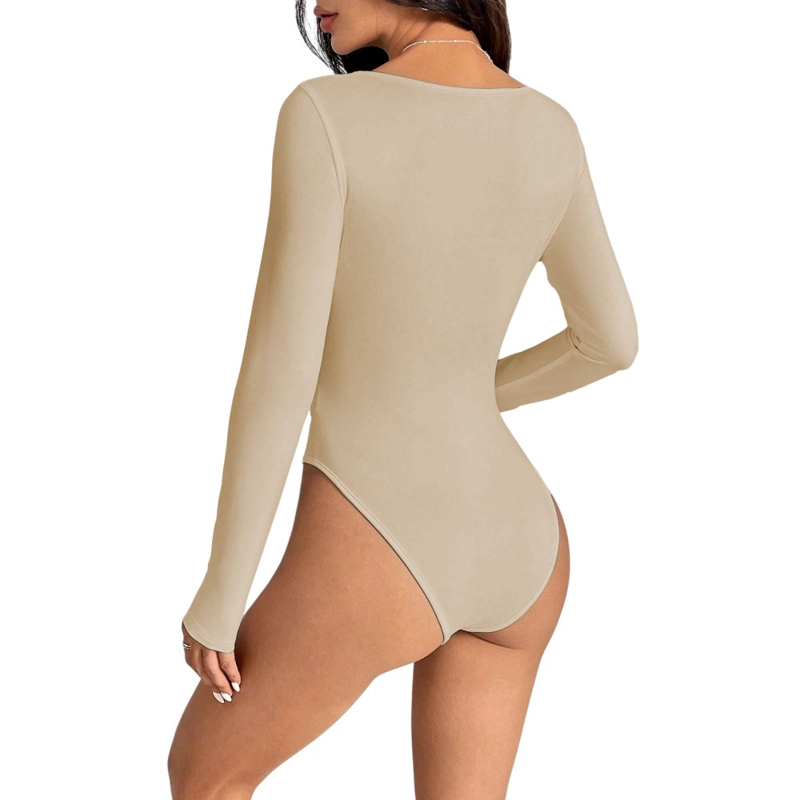 BODY MANGA LARGA ANASOTLUC-17 RIB COLOR BEIGE - 2