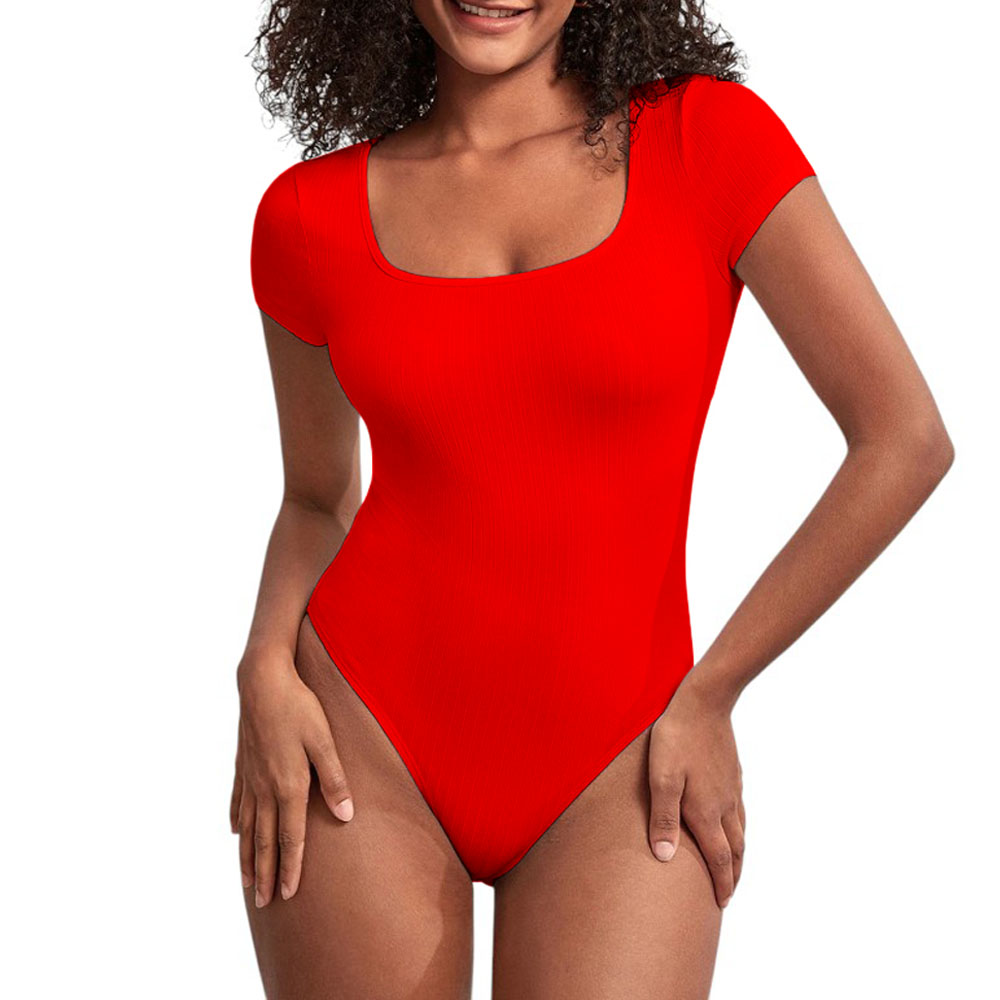BODY MANGA CORTA ANASOTLUC-17 RIB COLOR NARANJA - 1