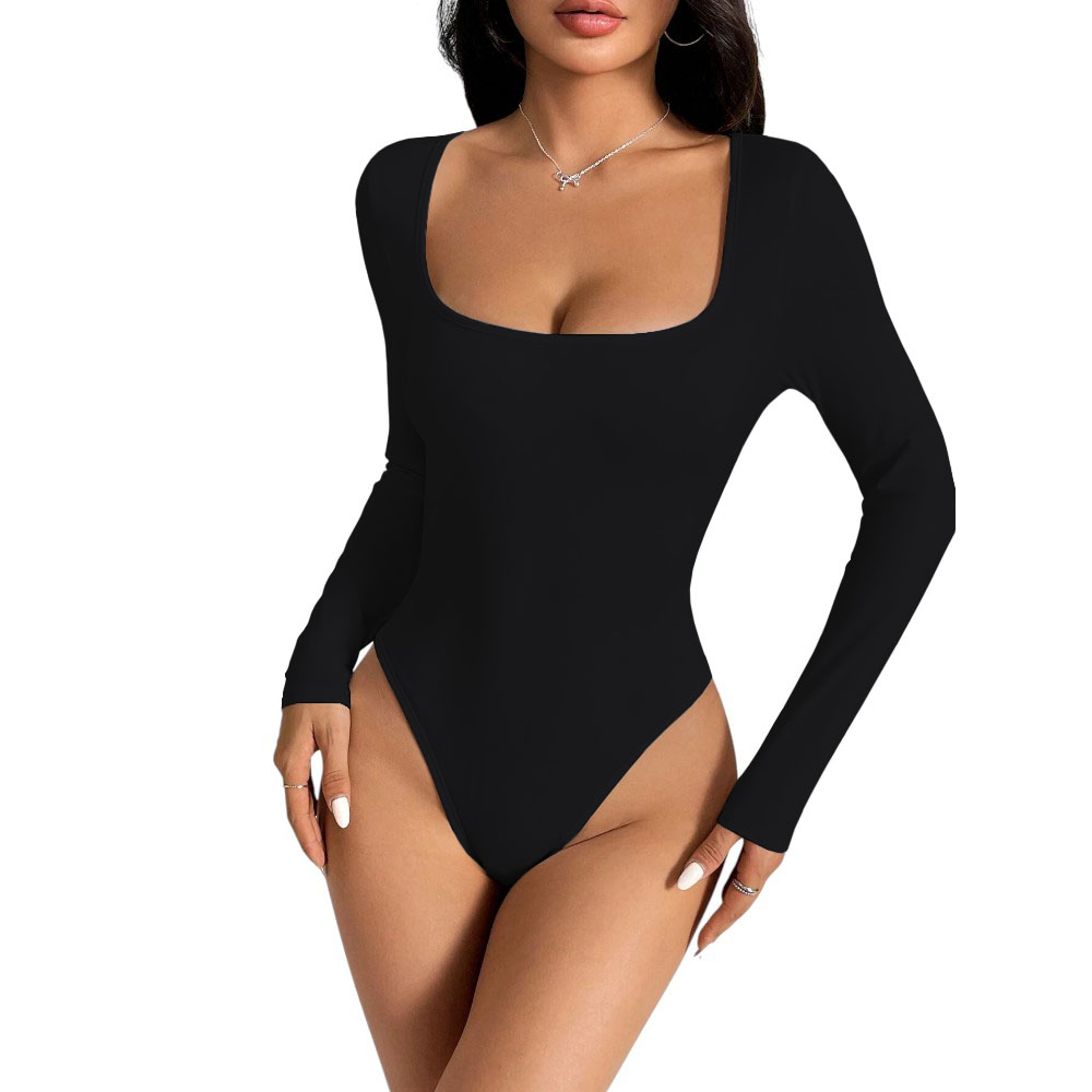 BODY MANGA LARGA ANASOTLUC-17 RIB COLOR NEGRO - 1