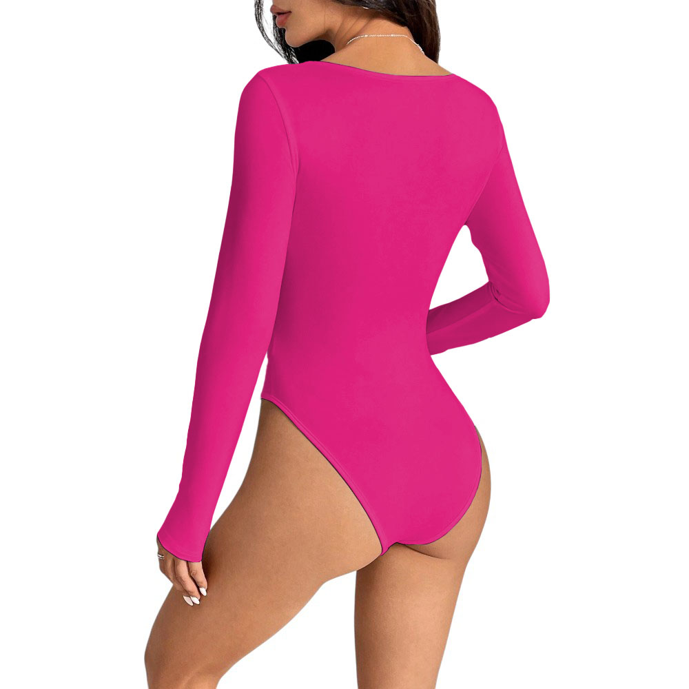 BODY MANGA LARGA ANASOTLUC-17 RIB COLOR FUCSIA - 2