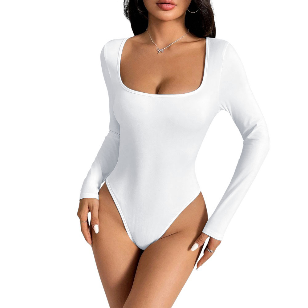 BODY MANGA LARGA ANASOTLUC-17 RIB COLOR BLANCO - 1