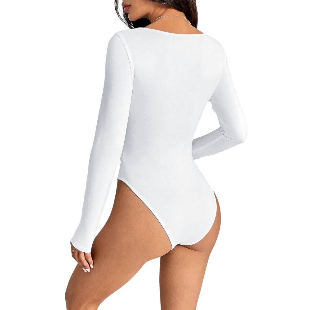 BODY MANGA LARGA ANASOTLUC-17 RIB COLOR BLANCO - 2