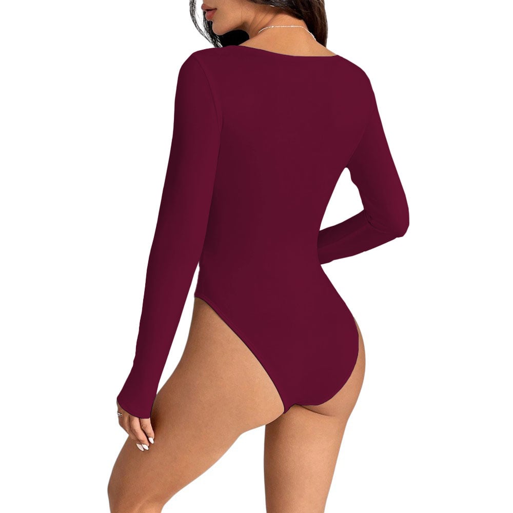 BODY MANGA LARGA ANASOTLUC-17 RIB COLOR VINO - 2