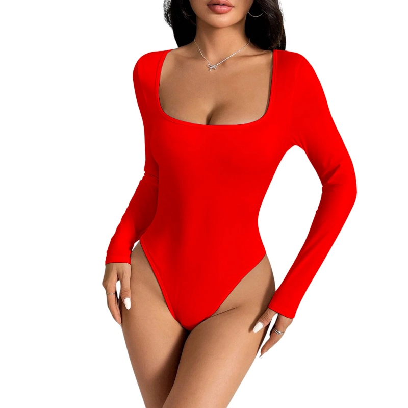 BODY MANGA LARGA ANASOTLUC-17 RIB COLOR NARANJA - 1