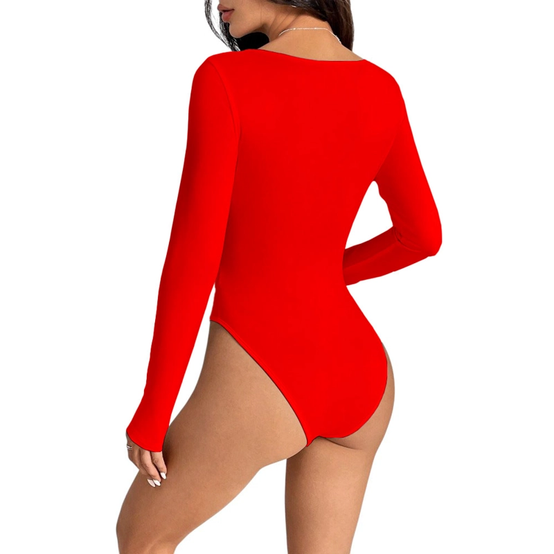 BODY MANGA LARGA ANASOTLUC-17 RIB COLOR NARANJA - 2