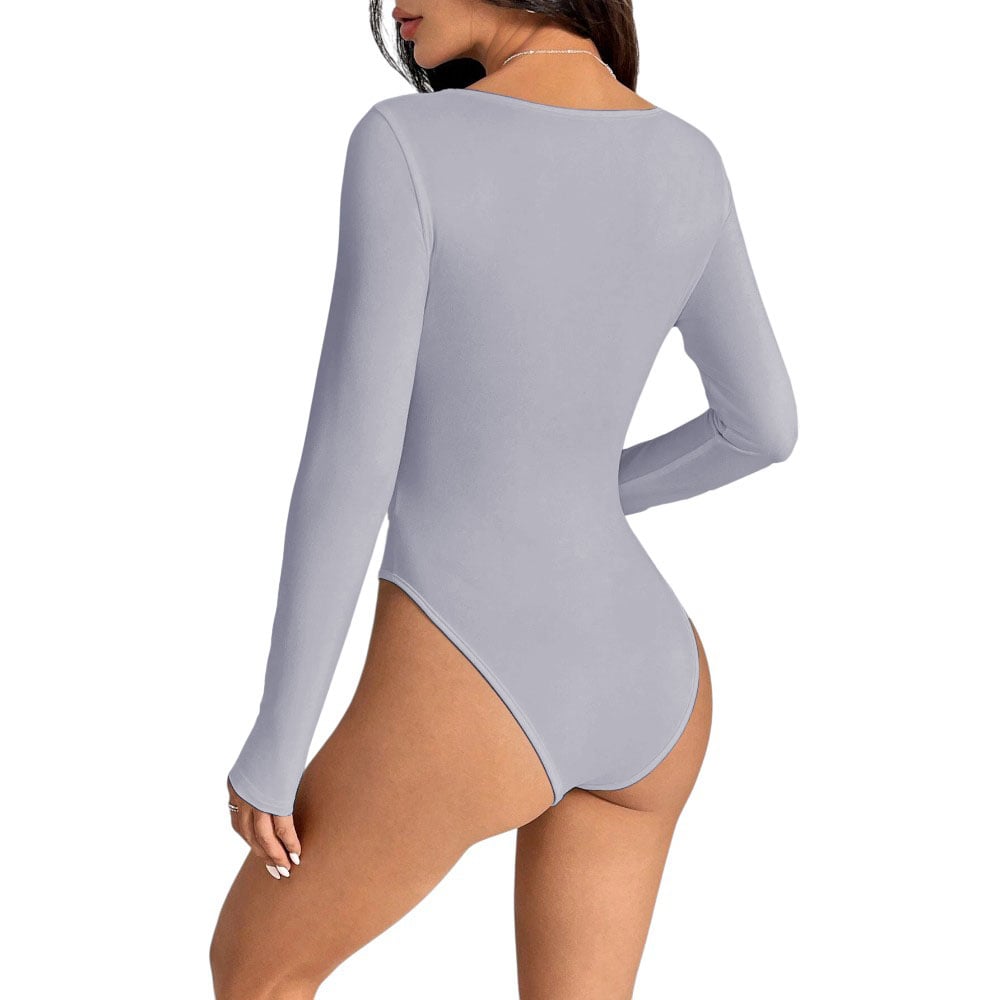 BODY MANGA LARGA ANASOTLUC-17 RIB COLOR GRIS - 2