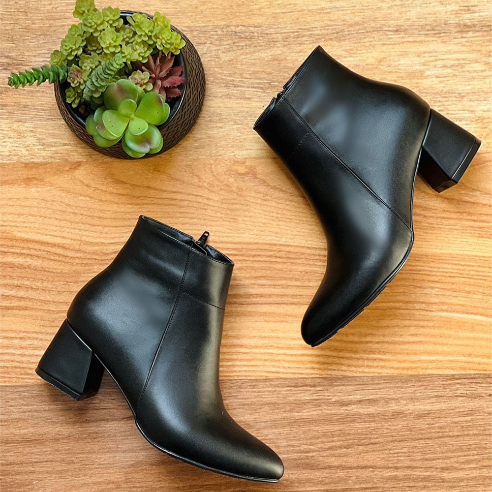 BOTIN MUJER CLASICA TACO 5 2086-60 COLOR NEGRO - 2