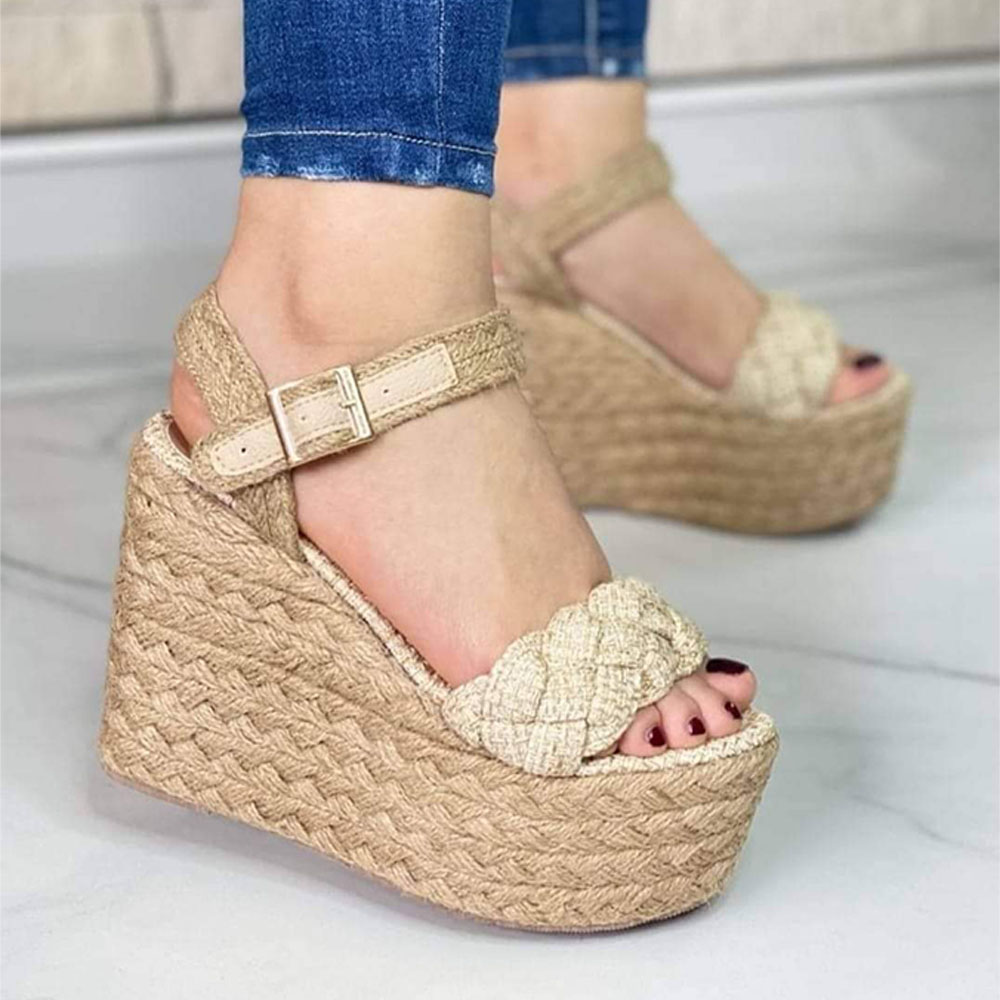 SANDALIA MUJER TRENSA PLATAFORMA 15 YUTE 2086-55 COLOR BEIGE - 3