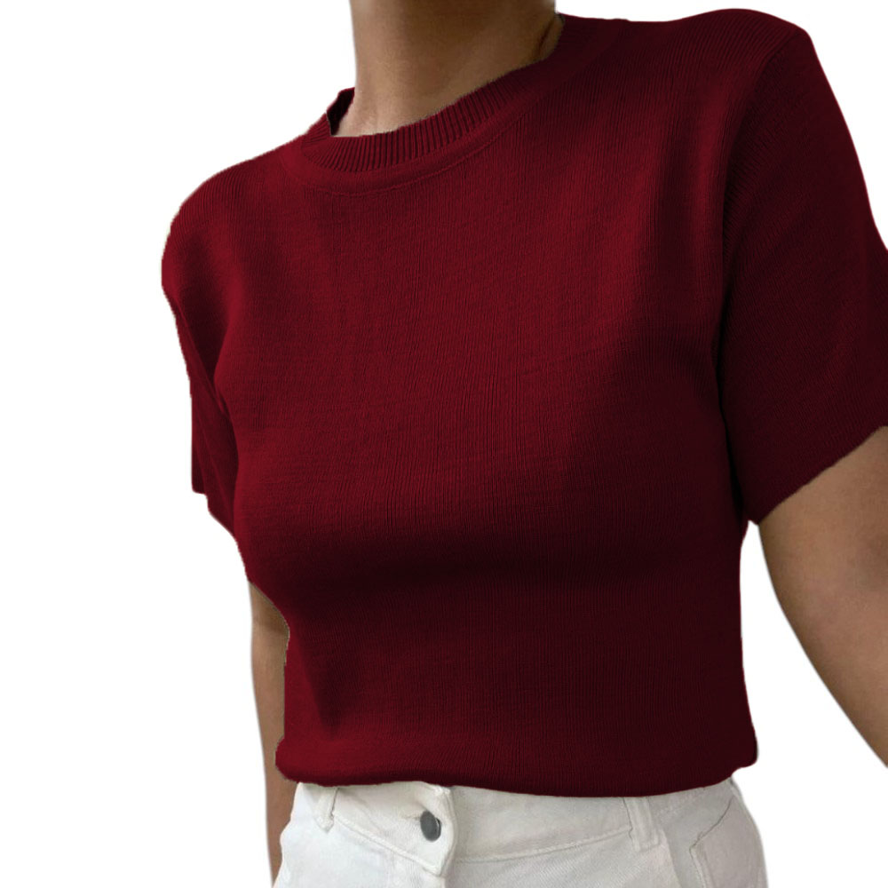 POLO MANGA 35 HILO MUJER VINO 359G-18 COLOR GUINDA - 1