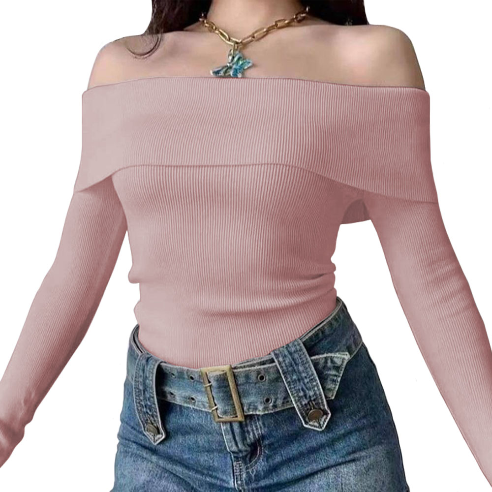 POLO MUJER RUMBERA MANGA LARGA RIB GRUESO NEW 710-16 COLOR ROSA - 2
