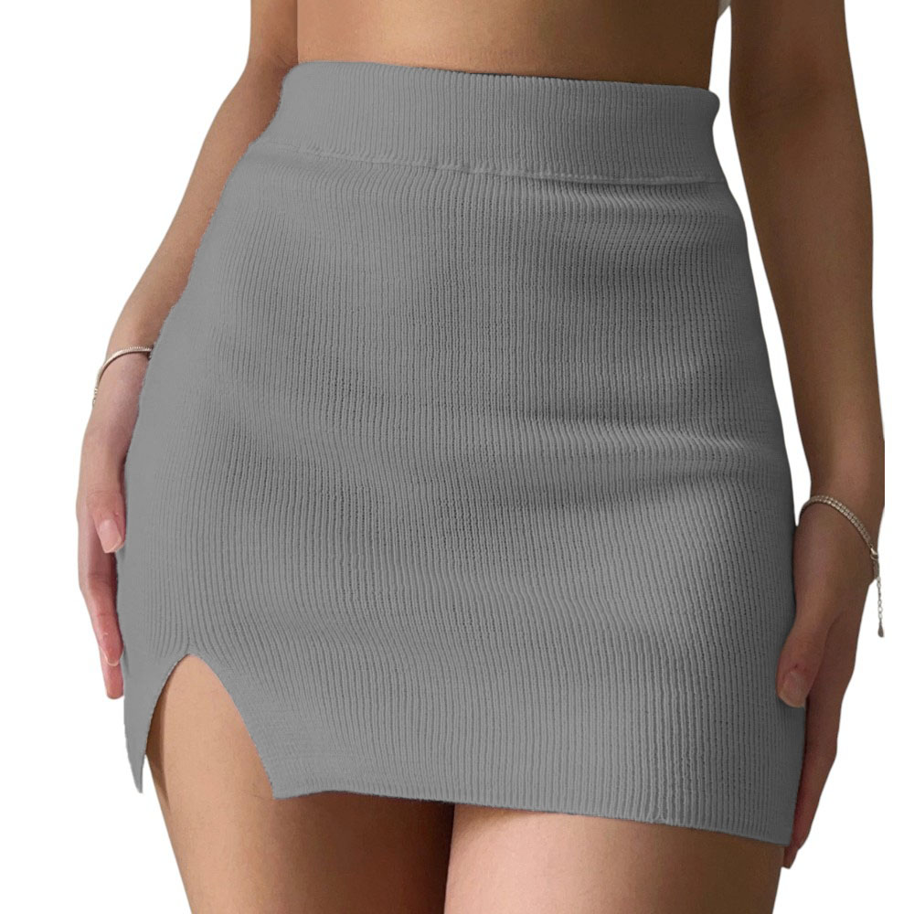 MINIFALDA MANGA 35 HILO MUJER CELESTE CASUAL 359G-12 COLOR GRIS - 1