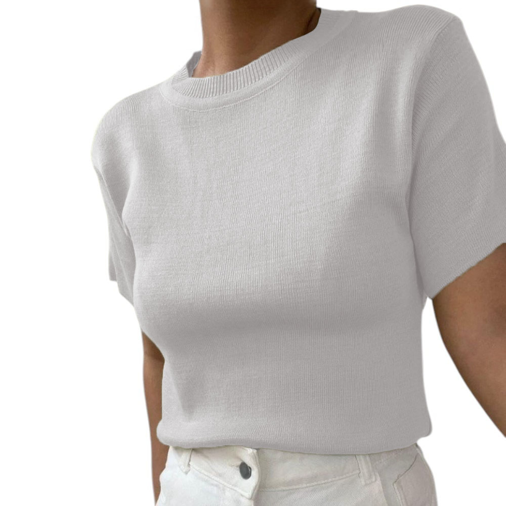 POLO MANGA 35 HILO MUJER VINO 359G-18 COLOR PERLA - 1