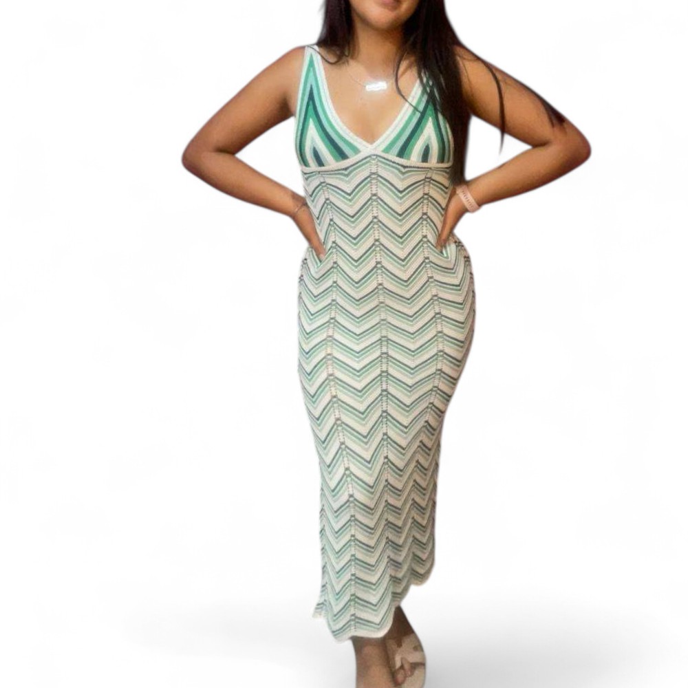 VESTIDO ARCOIRIS HILO TACTO 468G ANE-39 COLOR VERDE - 2