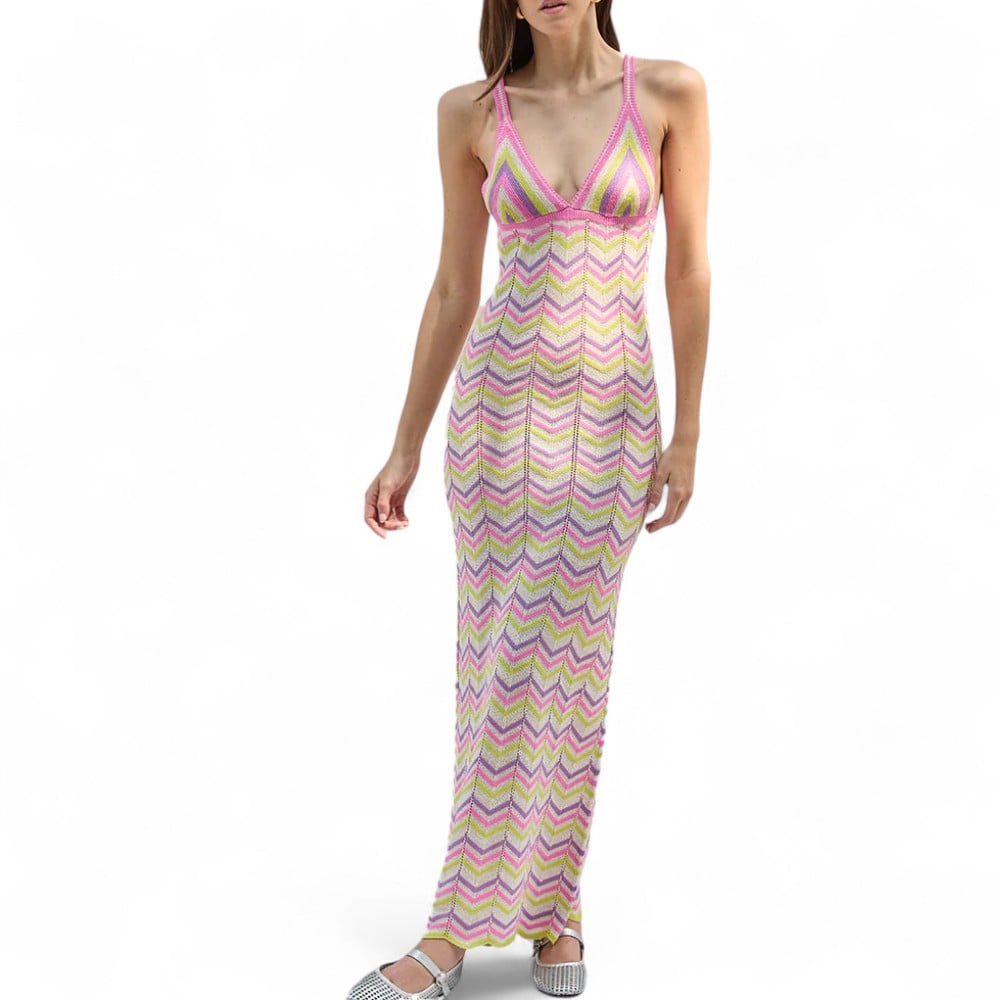 VESTIDO ARCOIRIS HILO TACTO 468G ANE-39 COLOR ROSADO - 1
