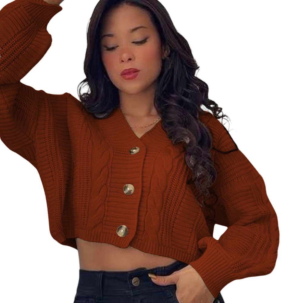 CHOMPA MUJER HILO TRENSA 359G-23 COLOR CARAMELO - 1