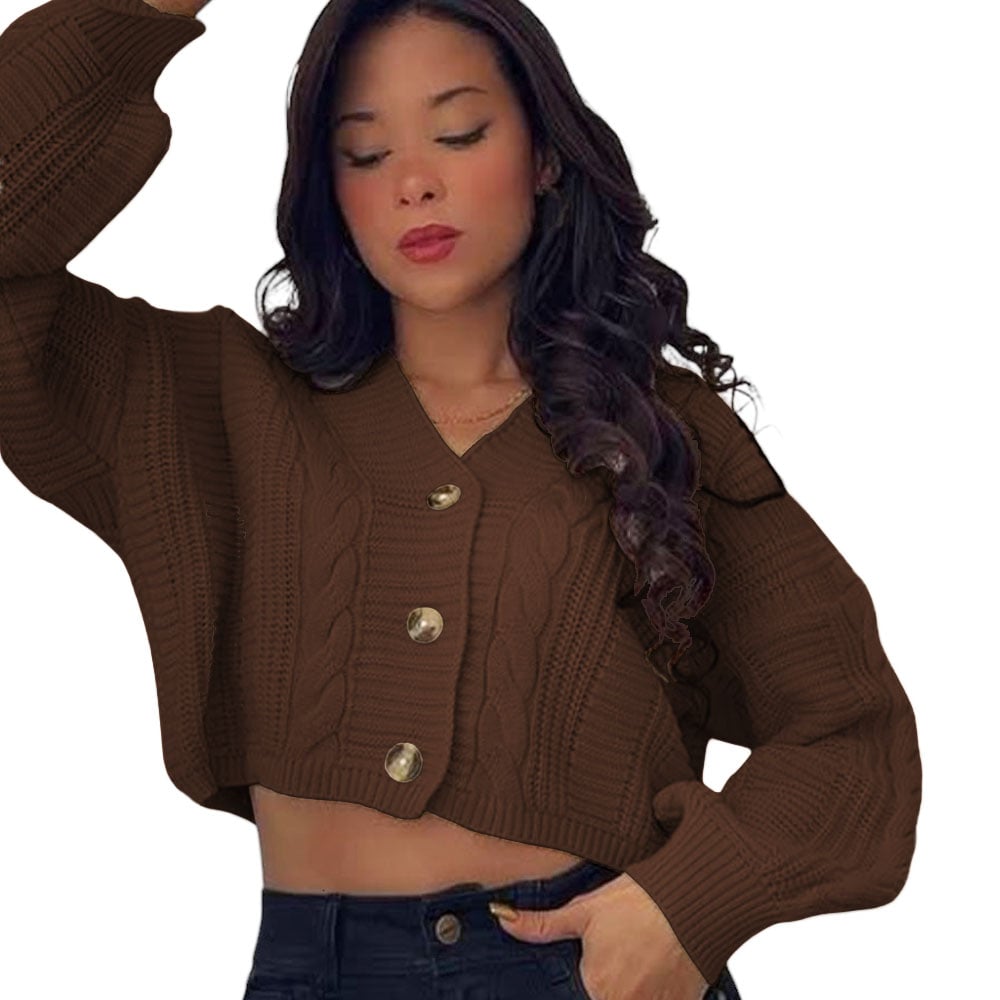 CHOMPA MUJER HILO TRENSA 359G-23 COLOR MARRON - 1