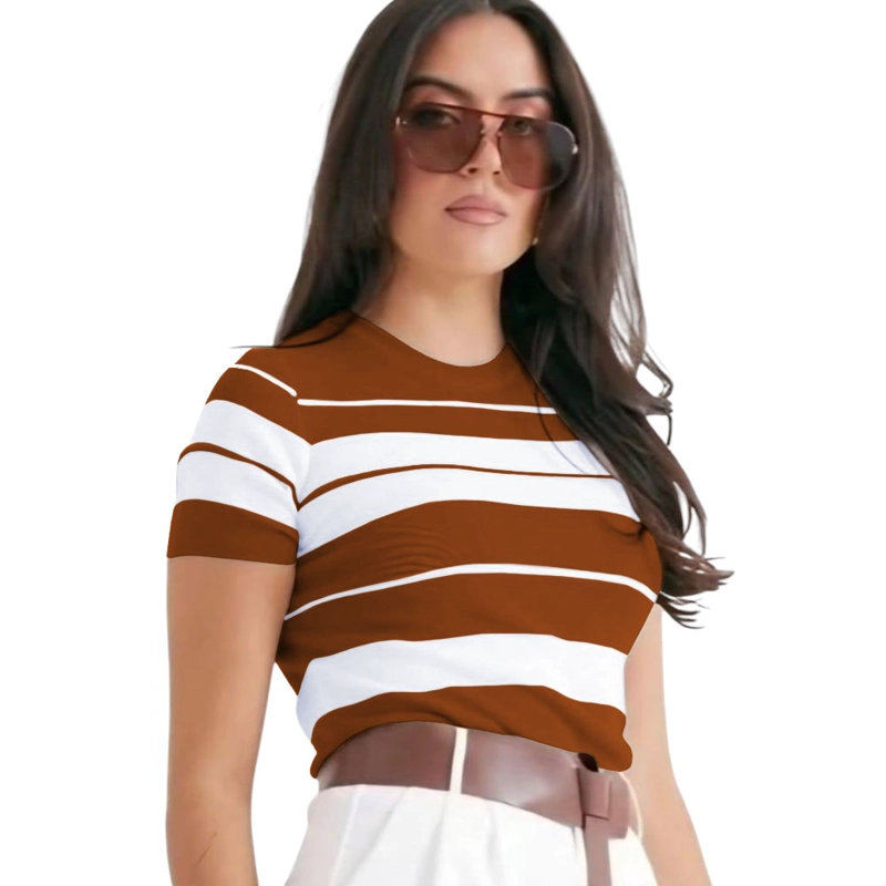 POLO MUJER HILO NEW ECOSHOPING 359G-17 COLOR MARRON - 1