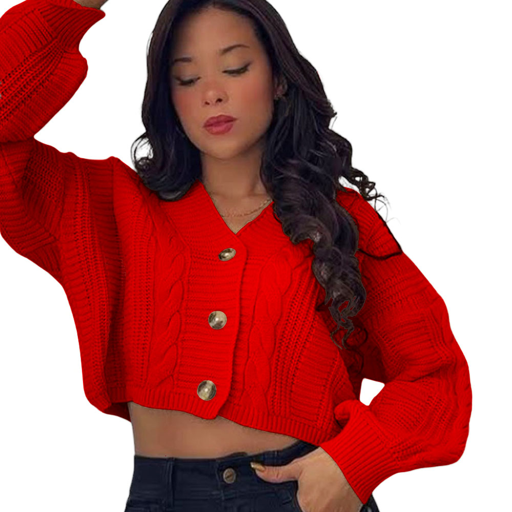 CHOMPA MUJER HILO TRENSA 359G-23 COLOR ROJO - 1