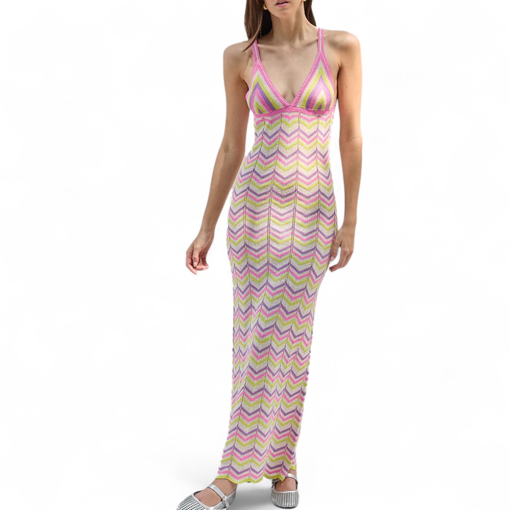 VESTIDO ARCOIRIS HILO TACTO 468G ANE-39 COLOR ROSADO - 1