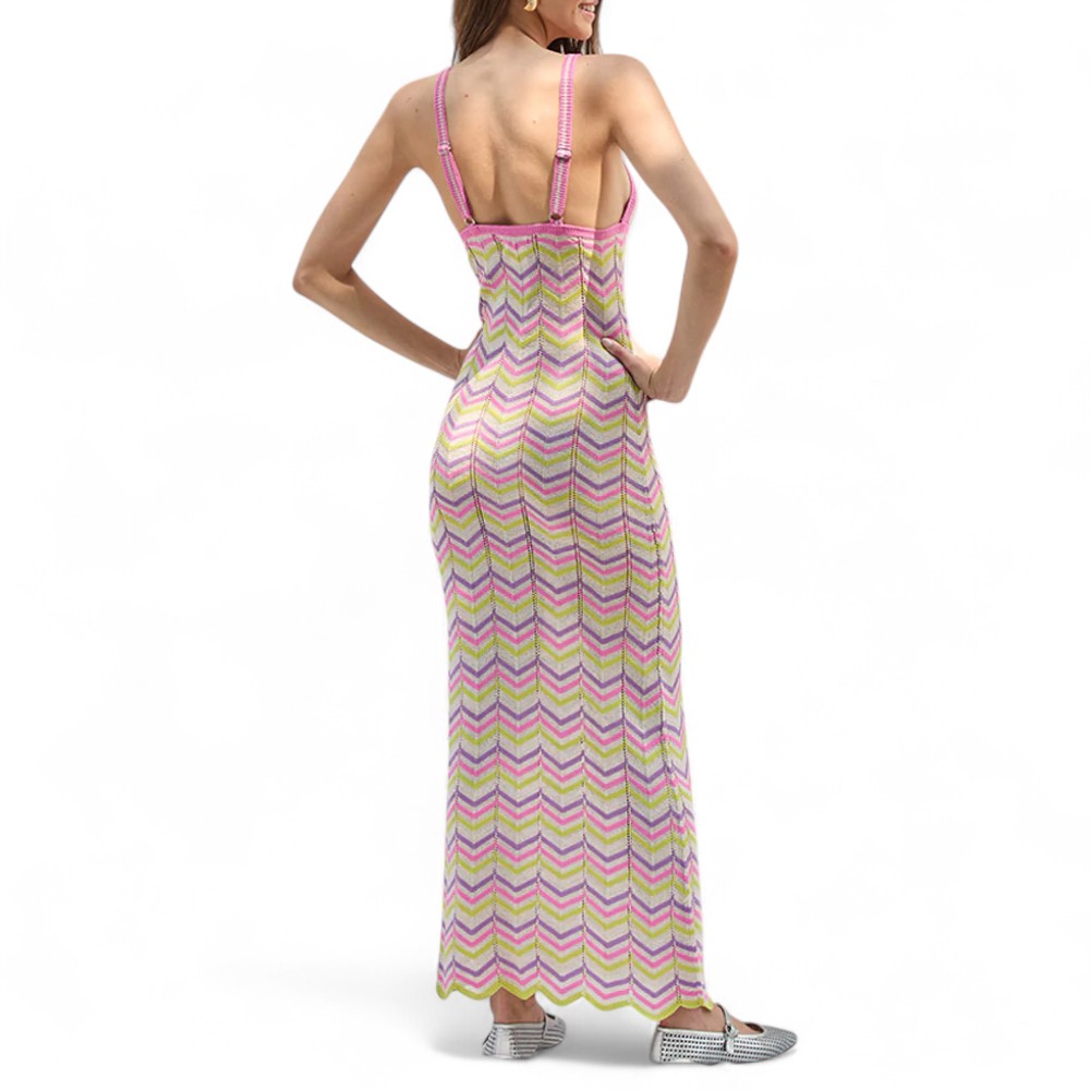 VESTIDO ARCOIRIS HILO TACTO 468G ANE-39 COLOR ROSADO - 4