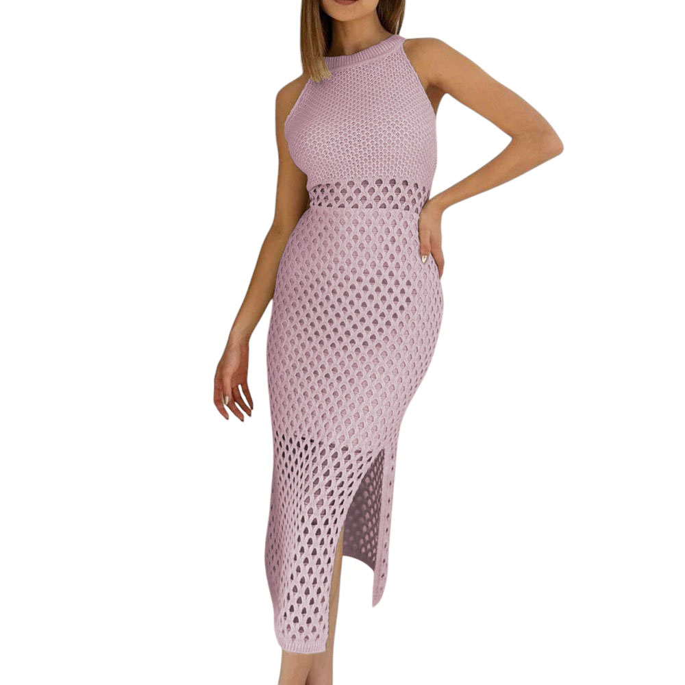 VESTIDO MINIFALDA DE TELA POR DENTRO MATERIAL HILO TACTO 247 MILL-28 COLOR ROSADO - 1