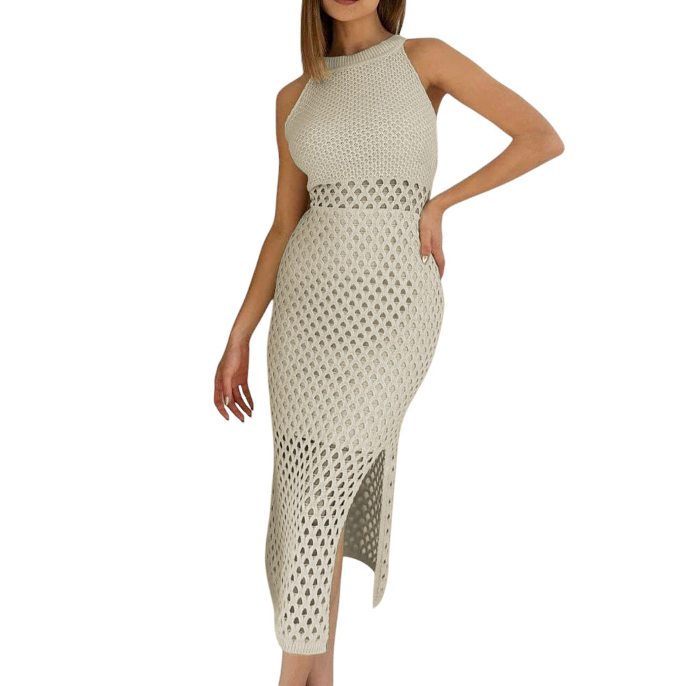 VESTIDO MINIFALDA DE TELA POR DENTRO MATERIAL HILO TACTO 247 MILL-28 COLOR CRUDO - 1