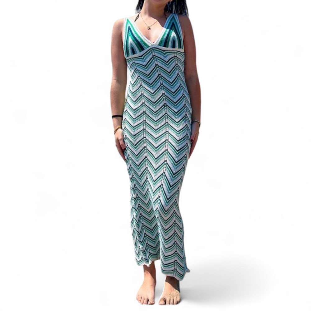 VESTIDO ARCOIRIS HILO TACTO 468G ANE-39 COLOR VERDE - 1