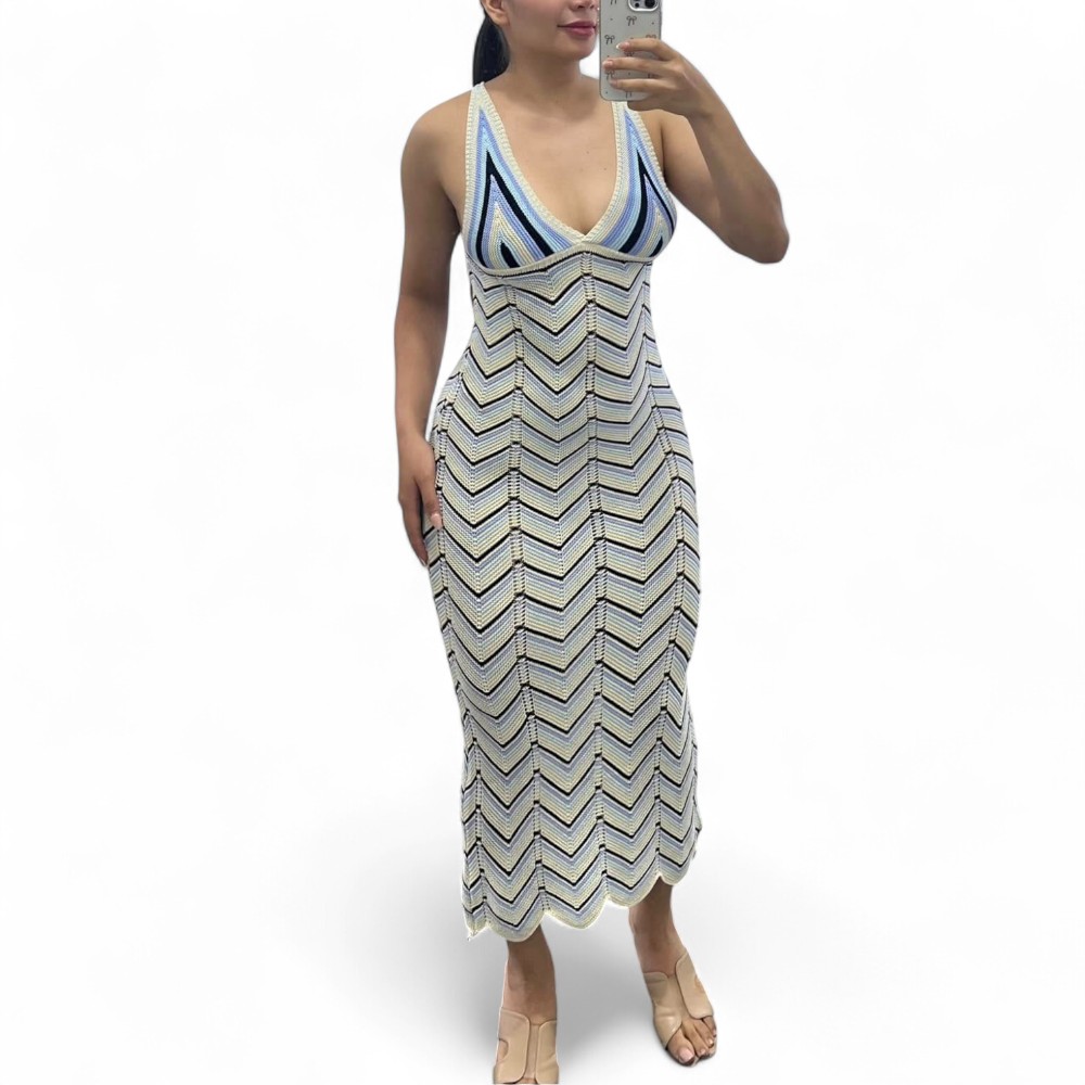 VESTIDO ARCOIRIS HILO TACTO 468G ANE-39 COLOR VERDE - 5