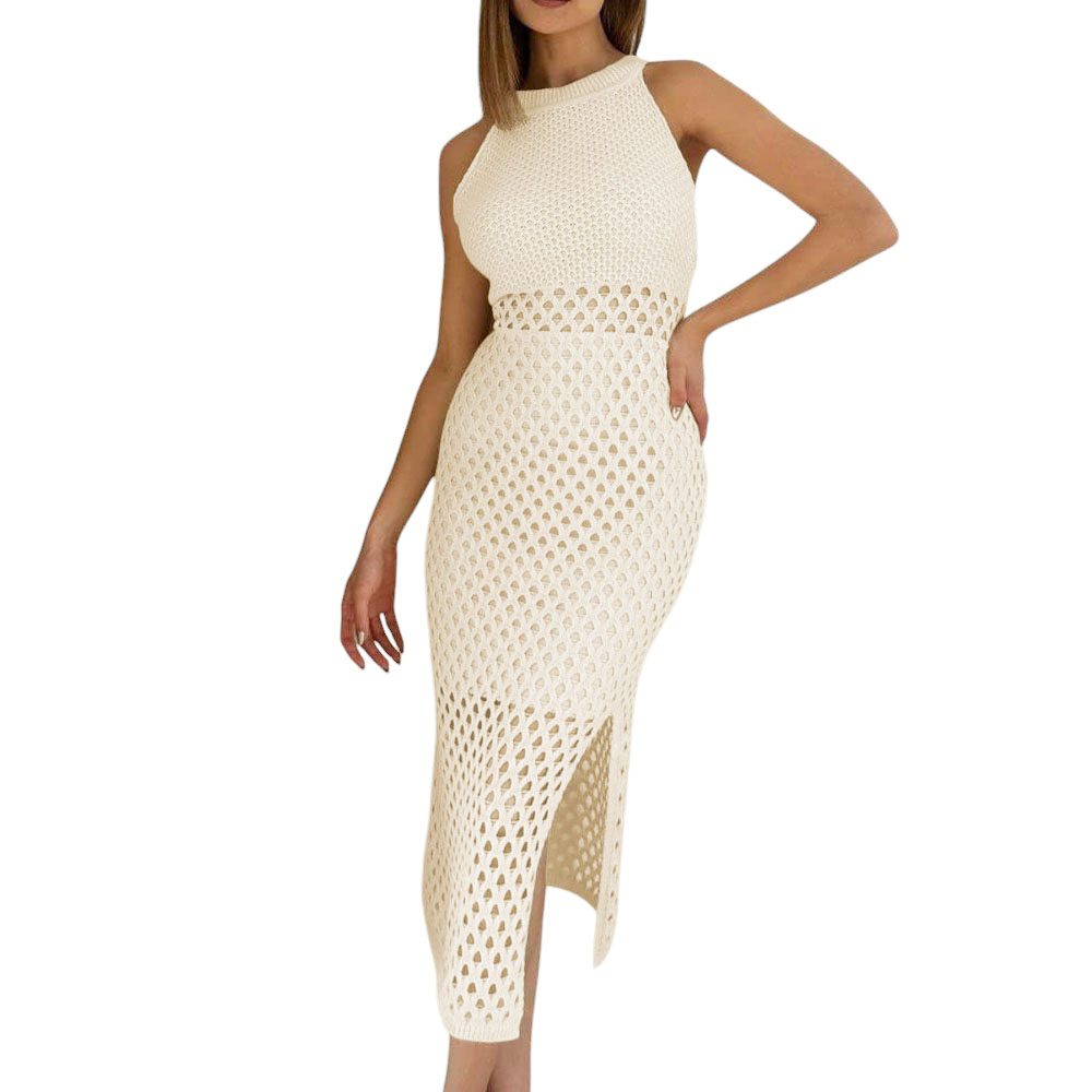 VESTIDO MINIFALDA DE TELA POR DENTRO MATERIAL HILO TACTO 247 MILL-28 COLOR HUESO - 1