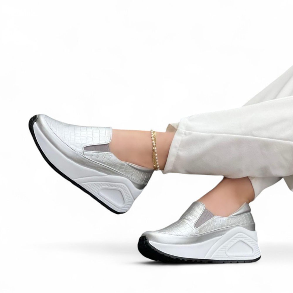 MOCASIN MUJER PLANTA DE GOMA 1022L-55 COLOR GRIS - 2