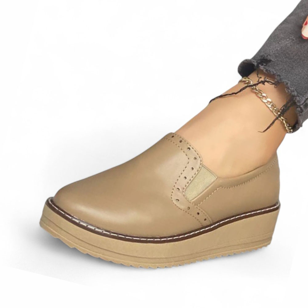 MOCASIN MUJER MILLER 1022L-45 COLOR BEIGE - 1
