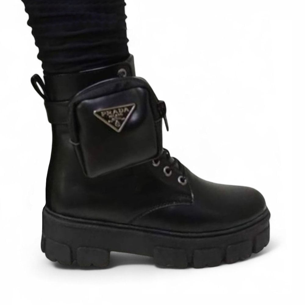 BOTIN MUJER ROCK GAMUZA Y BIOCUERO 1022L-73 COLOR NEGRO - 2