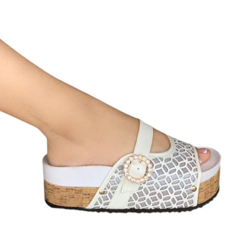 SANDALIA MUJER GRECA ALTO X5 2086L-50 COLOR BLANCO - 4