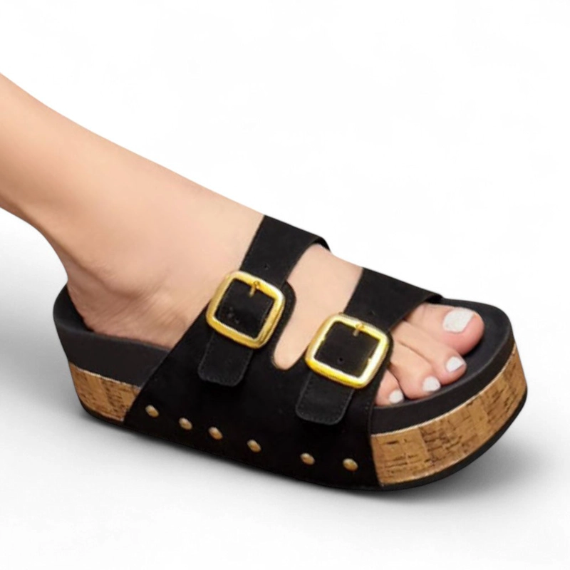 SANDALIA MUJER ALTO X5 TACTO CORCHO 2086L-53 COLOR NEGRO - 3