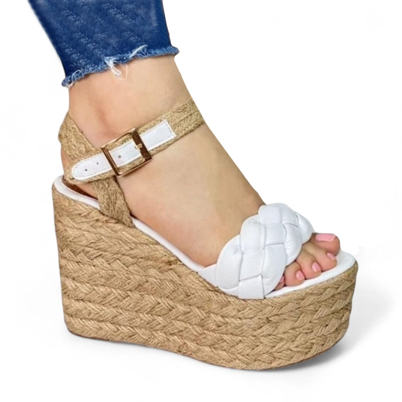 SANDALIA MUJER ALTO X9 YUTE 2086-55 COLOR BLANCO - 2