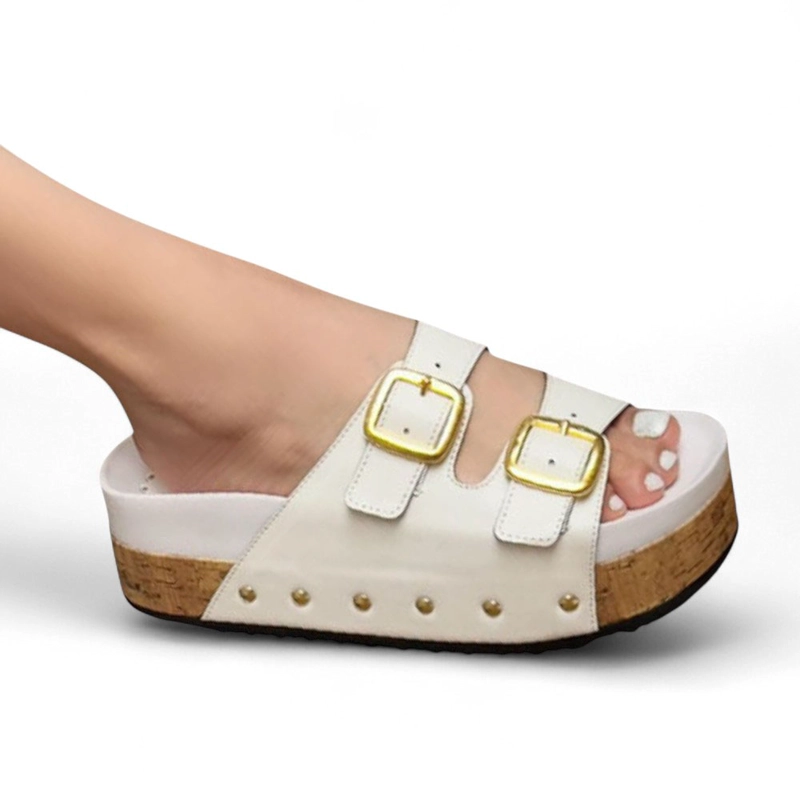 SANDALIA MUJER ALTO X5 TACTO CORCHO 2086L-53 COLOR BLANCO - 1