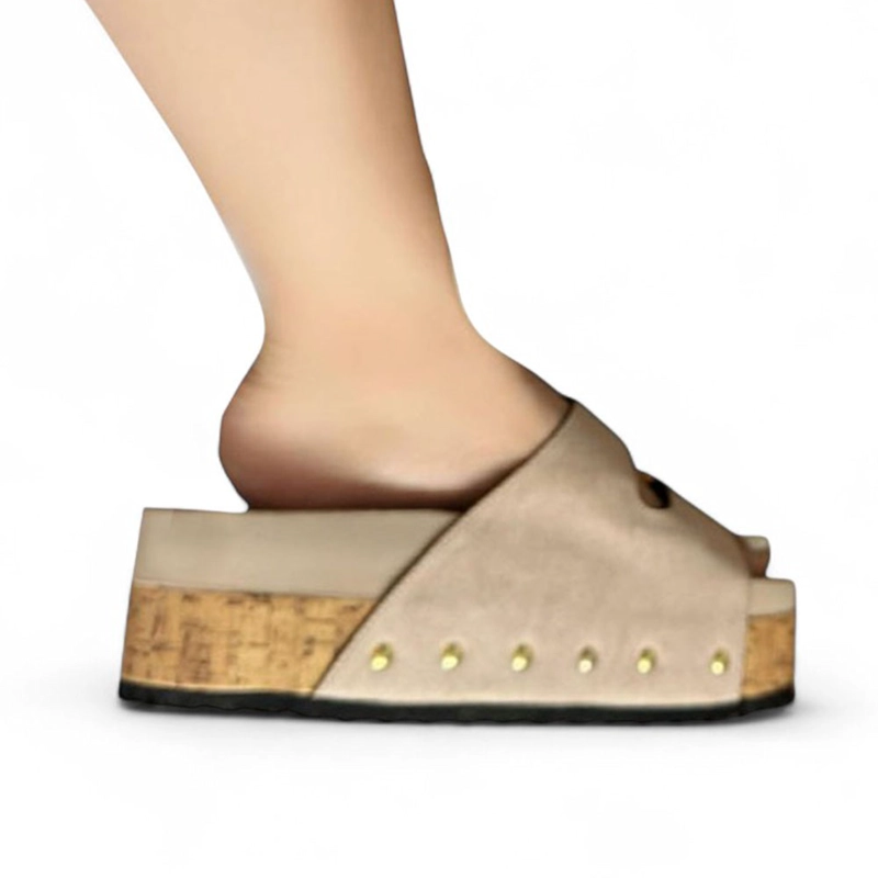 SANDALIA MUJER ALTO X5 TACTO CORCHO 2086L-53 COLOR DORADO - 2