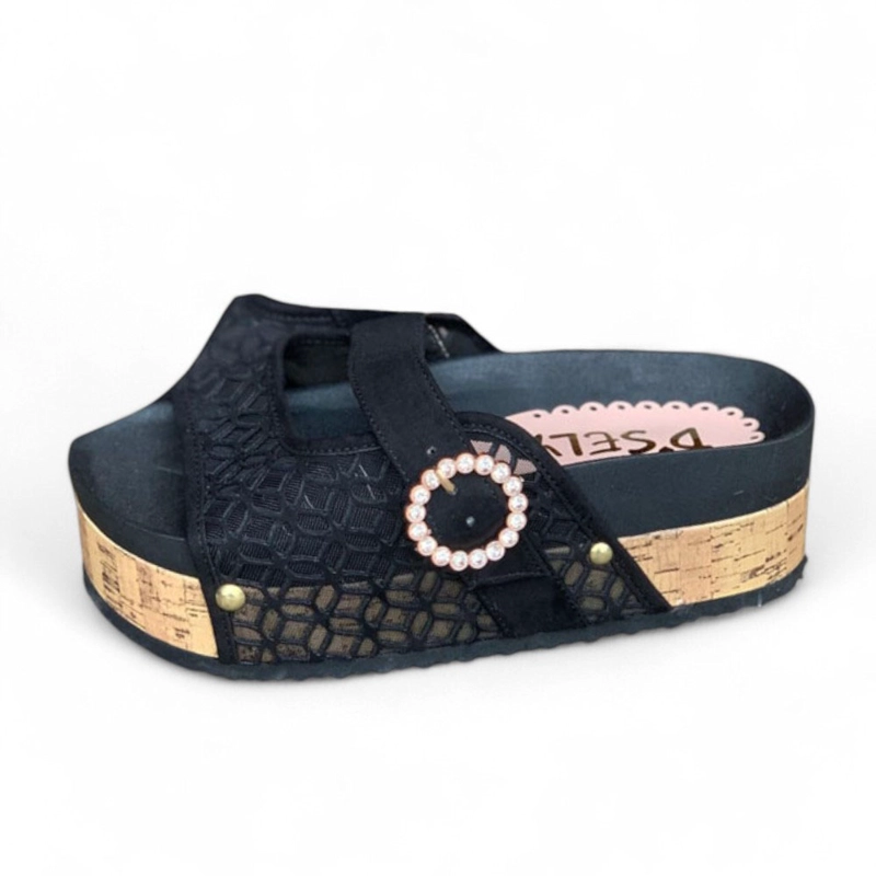 SANDALIA MUJER GRECA ALTO X5 2086L-50 COLOR NEGRO - 1